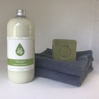Eco-responsible detergent with Marseille soap 1 liter 25 washes