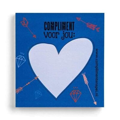 Post it “Compliments to you” -