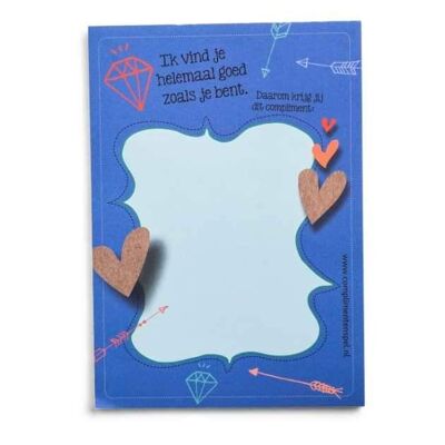 Compliments Notepad "I like you just the way you are. That's why you get this compliment"