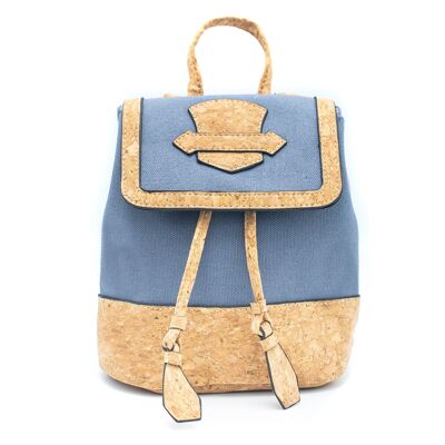 Azure cork and canvas backpack