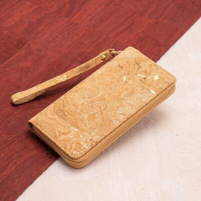 Vegan purse in golden natural cork