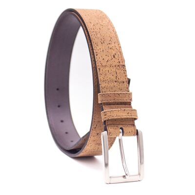 Men's belt in natural cork - width 3.5 cm