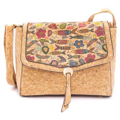 Shoulder bag with 2 nice natural prints - BAG-2046-A