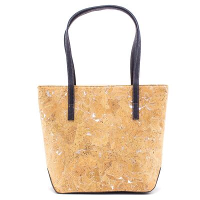 Handbag in silver or gold mottled cork - BAG-2015-A