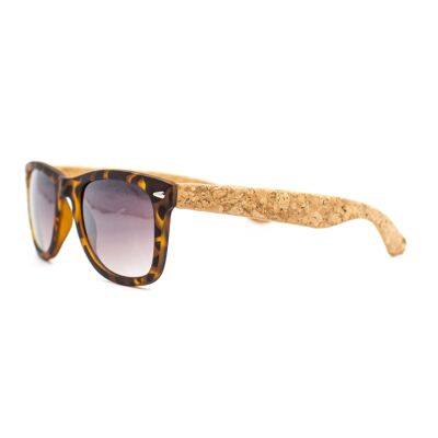 Sunglasses with spectacle rods in sustainable cork - 2 different spectacle frames - L-042-B