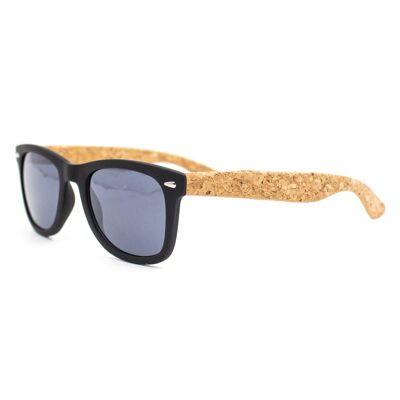 Sunglasses with spectacle rods in sustainable cork - 2 different spectacle frames - L-042-A