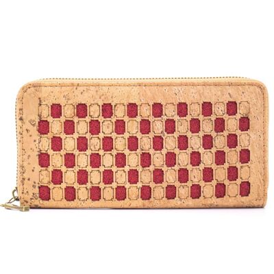 Vegan cork purse with laser cut glitter pattern - BAG-328-B-4
