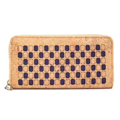 Vegan cork purse with laser cut glitter pattern - BAG-328-B-1