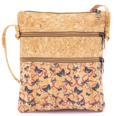 Women's messenger bag with butterflies or mandala pattern - BAG-625-B