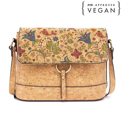 Shoulder bag with romantic floral pattern - BAG-2019