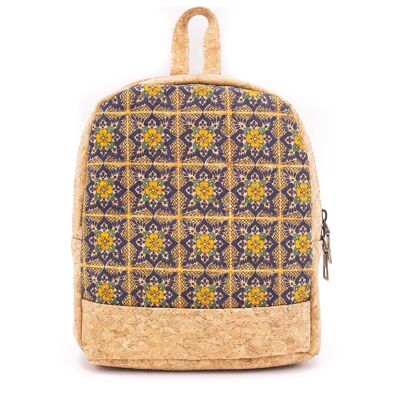 Vegan backpack in natural cork - 2 beautiful patterns - BAG-626-Backpack-A