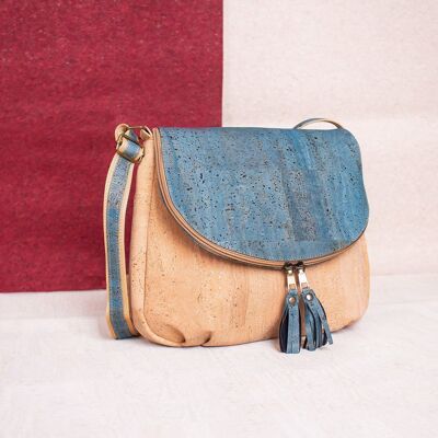 Crossover bag with colored tassels - BAGP-026-C