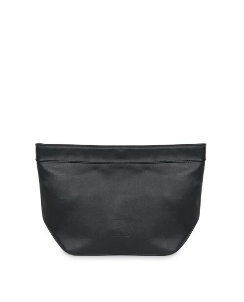 Bolso clutch tipo mini paper bag negro Leandra
