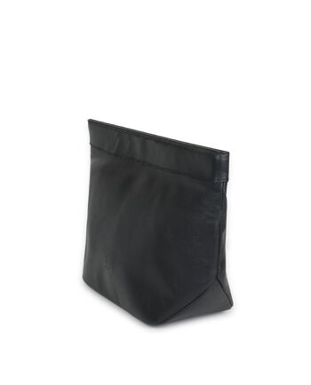 Pochette noire mini paper bag Leandra 2
