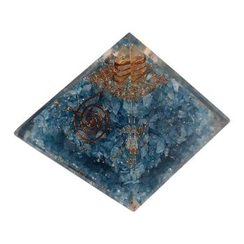 Pyramide de guérison Orgone Reiki, turquoise (howlite teinte), 7.5Cm 4