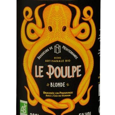 Cerveza Rubia Artesanal de Provenza Ecológica Le Octopus 33cl