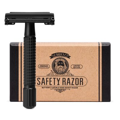 Double-Edge Safety Razor Butterfly - matte black