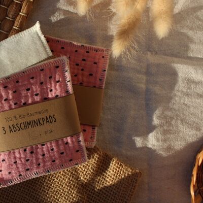 Washable make-up removal pad made from organic cotton