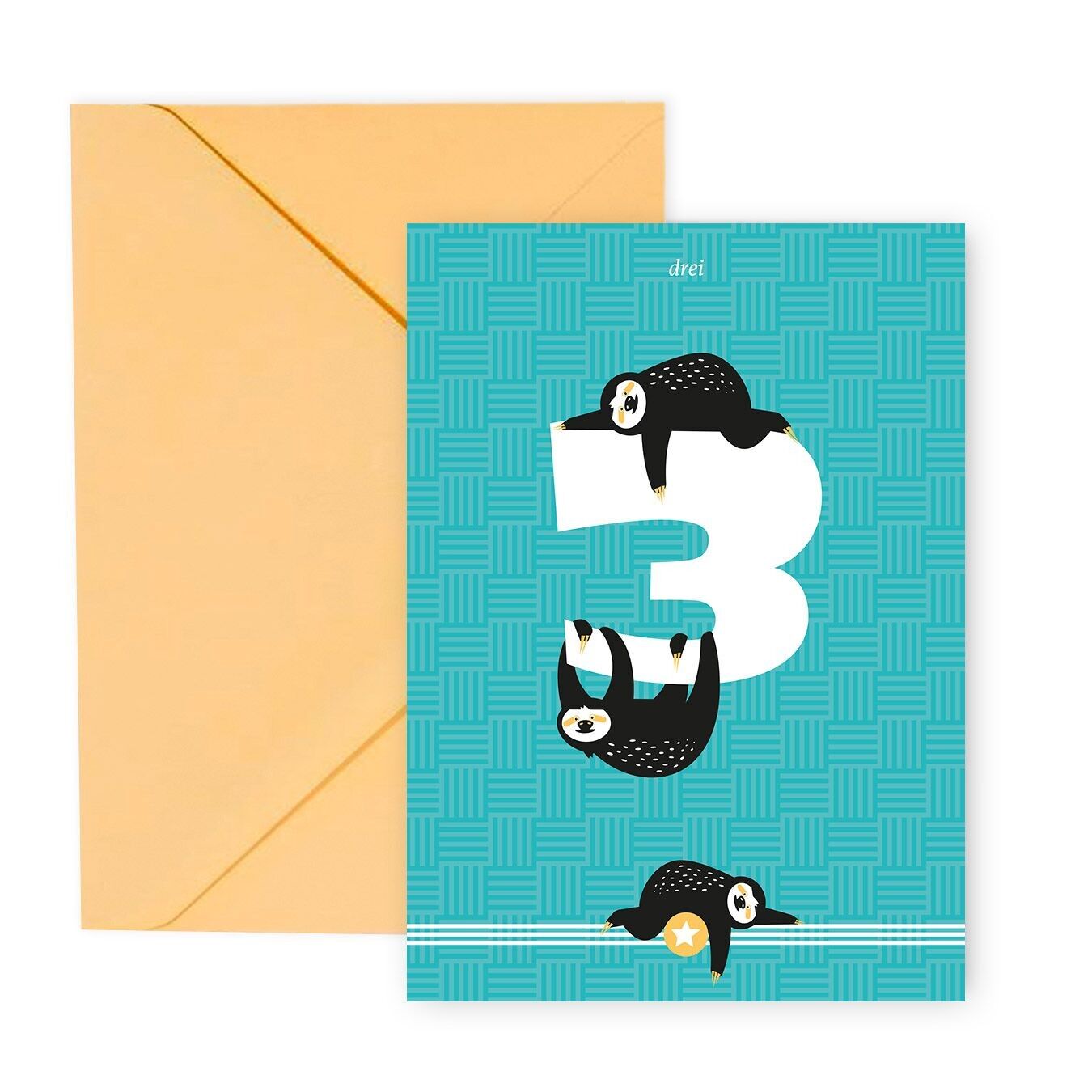 Third birthday greeting card