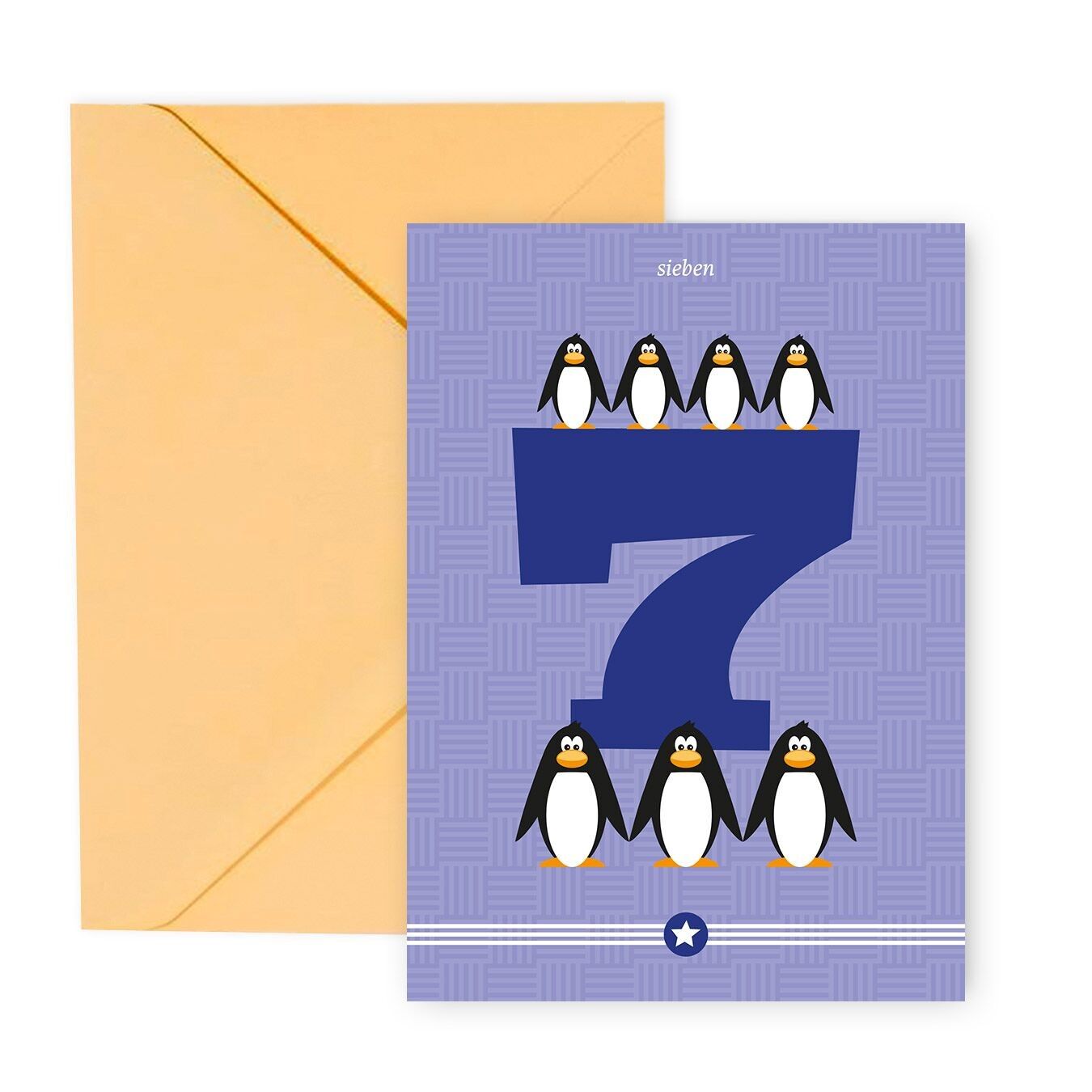 Seventh birthday greeting card