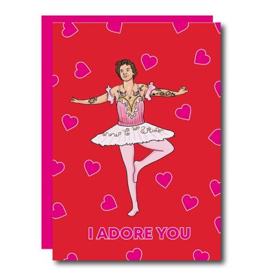 Te adoro tarjeta del día de San Valentín
