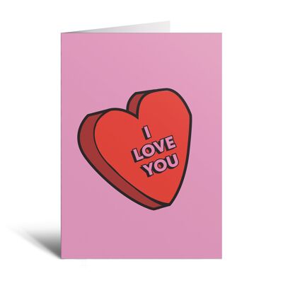 Te amo, corazón, tarjeta del día de san valentín