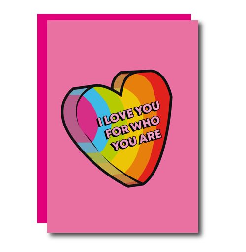 I Love You For Who You Are Valentines Day Card