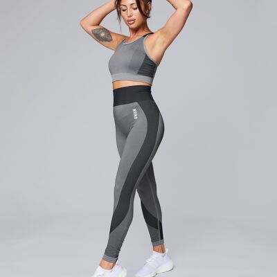 Contrast seamless panelled leggings