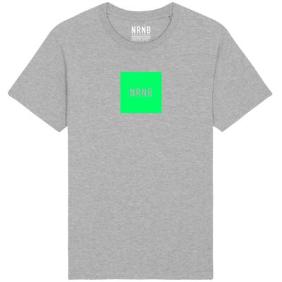 WANDA TEE    Heather Grey | Fluro Green