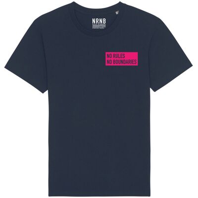 MANLY TEE    Navy | Fluro Pink