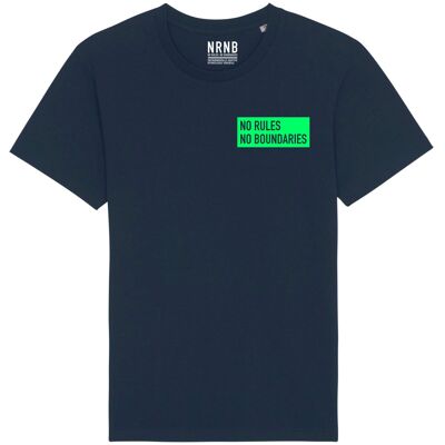 MANLY TEE    Navy | Fluro Green