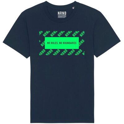 BONDI TEE    Navy | Fluro Green