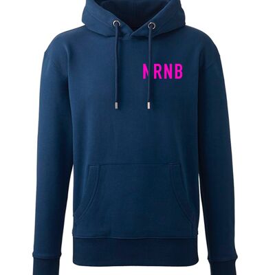 UNISEX STEALTH HOODIE    Navy | Fluro Green