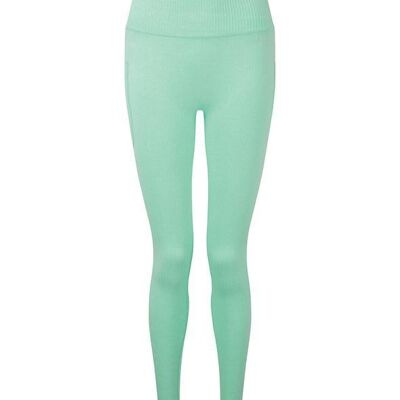 SEAMLESS RIBBED HIGH WAIST LEGGINGS    Peppermint