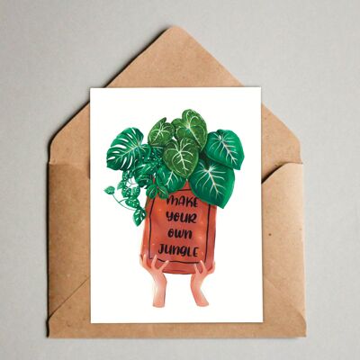 Carte postale / Impression A6 - Créez votre propre jungle