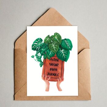 Carte postale / Impression A6 - Créez votre propre jungle 1