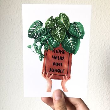 Carte postale / Impression A6 - Créez votre propre jungle 3
