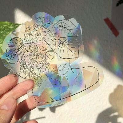Sun Catcher Sticker - Plantlady