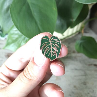 Pin - Feuille de Monstera deliciosa, broche, épinglette, bijoux