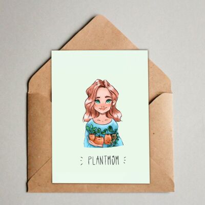 Cartolina / Stampa A6 - Plant Mom