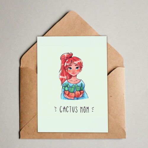 Postkarte / A6 Print -  Cactus Mom