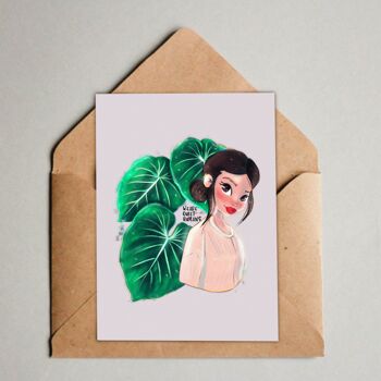 Carte postale / Impression A6 - Philodendron Gloriosum Girl