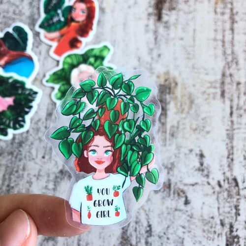 Sticker - You grow girl transparent - Klein glänzend
