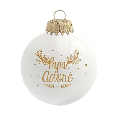 Beloved Dad Christmas bauble - glass
