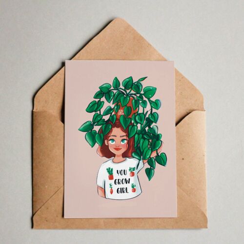 Postkarte / A6 Print - You Grow Girl