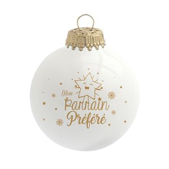 Boule de Noël Mon Parrain préféré 1