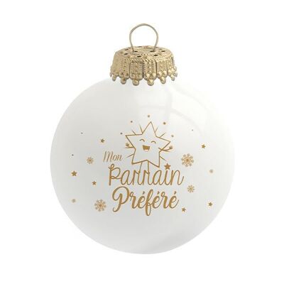 My Favorite Godfather Christmas Bauble - Glass