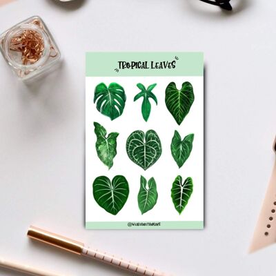 Sticker sheet mix of leaves
