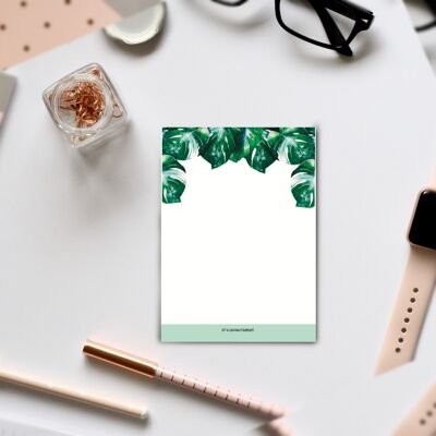 Notepad A6 Monstera variegata blank