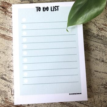 To Do List couleurs pastel - A6 50 feuilles - To Do List menthe 8